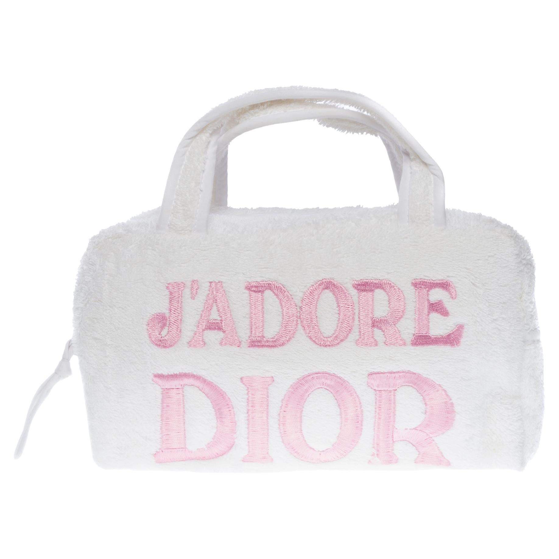 Gorgeous Jadore Dior Hand Bag By John Galliano In White Cotton